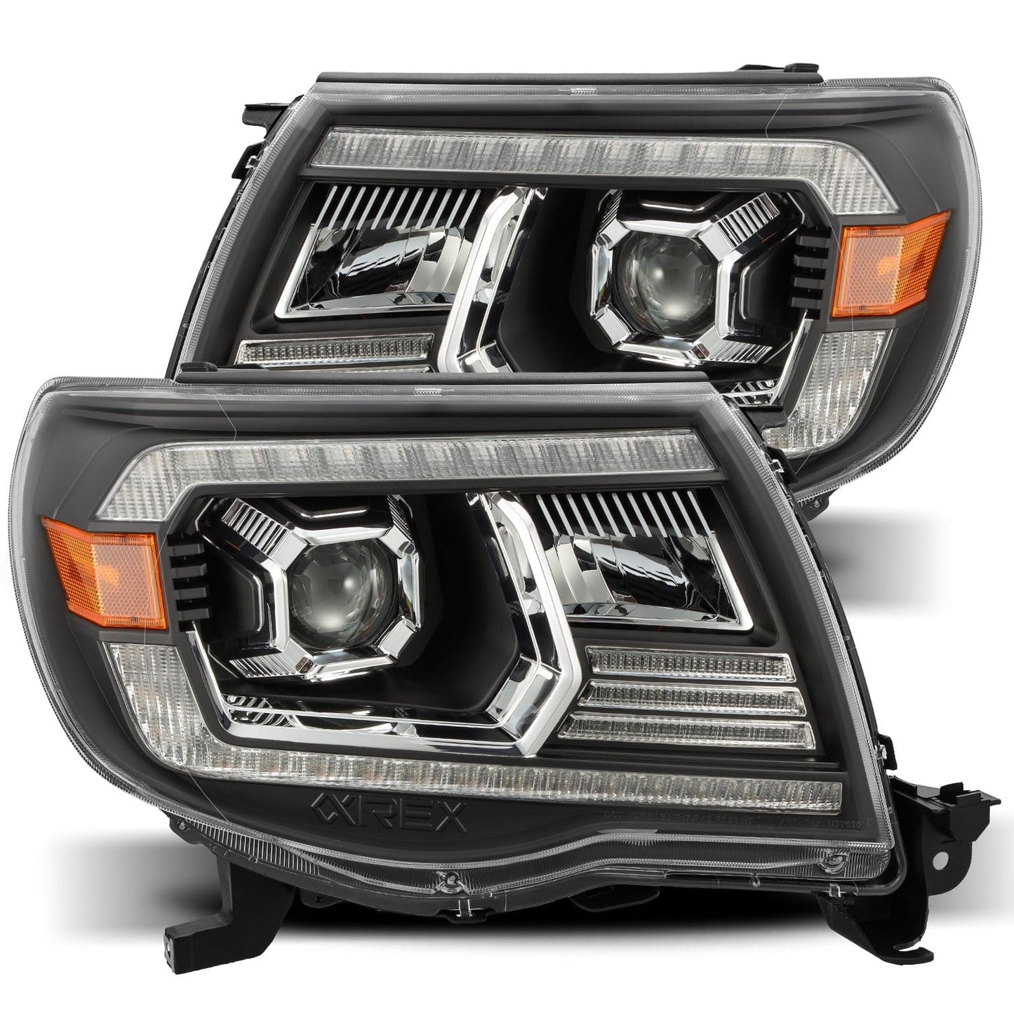 AlphaRex 05-11 Toyota Tacoma LUXX-Series LED Projector Headlights Black - 880741 AlphaRex