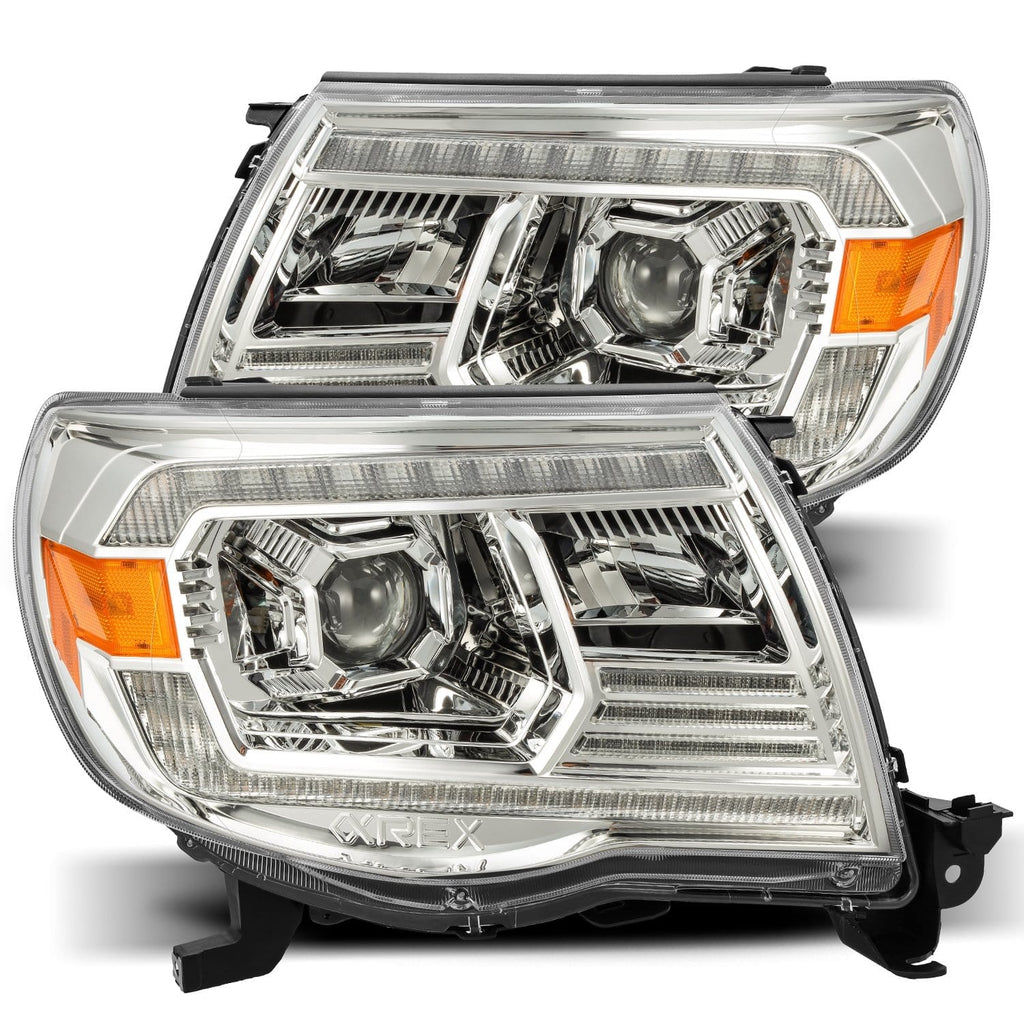 AlphaRex 05-11 Toyota Tacoma PRO-Series Halogen Projector Headlights Chrome - 880737 AlphaRex