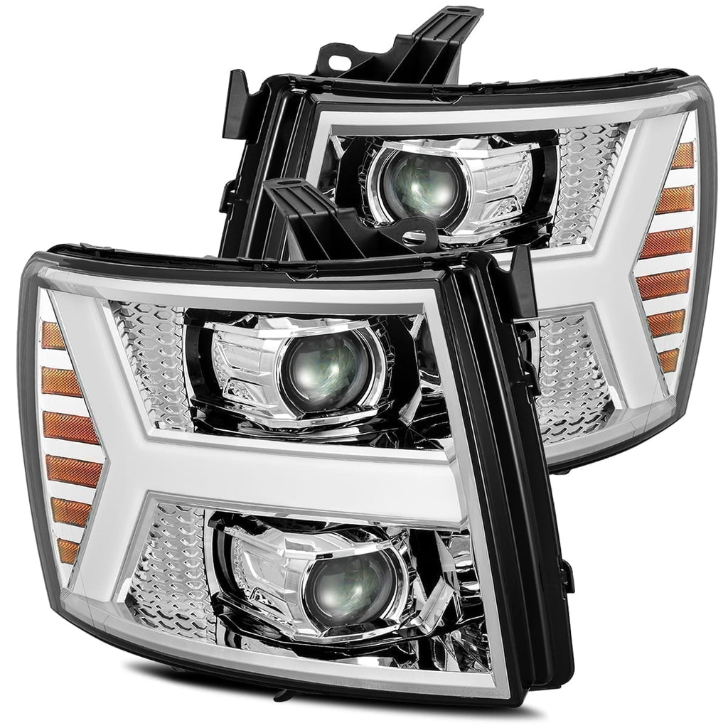 AlphaRex 07-13 Chevrolet Silverado PRO-Series Halogen Projector Headlights Chrome - 880204 AlphaRex