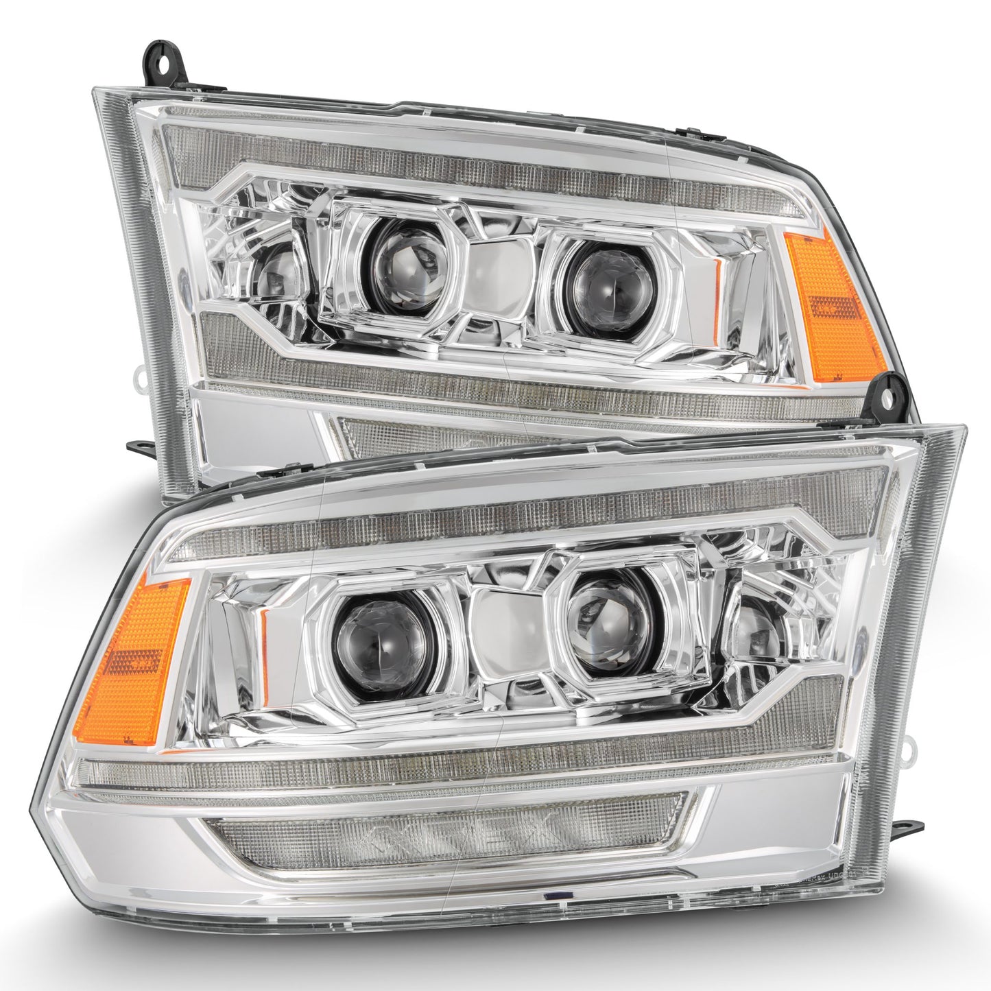 AlphaRex 09-18 Ram Truck (MK II 5th Gen 2500 Style) PRO-Series Halogen Projector Headlights Chrome - 880562 AlphaRex
