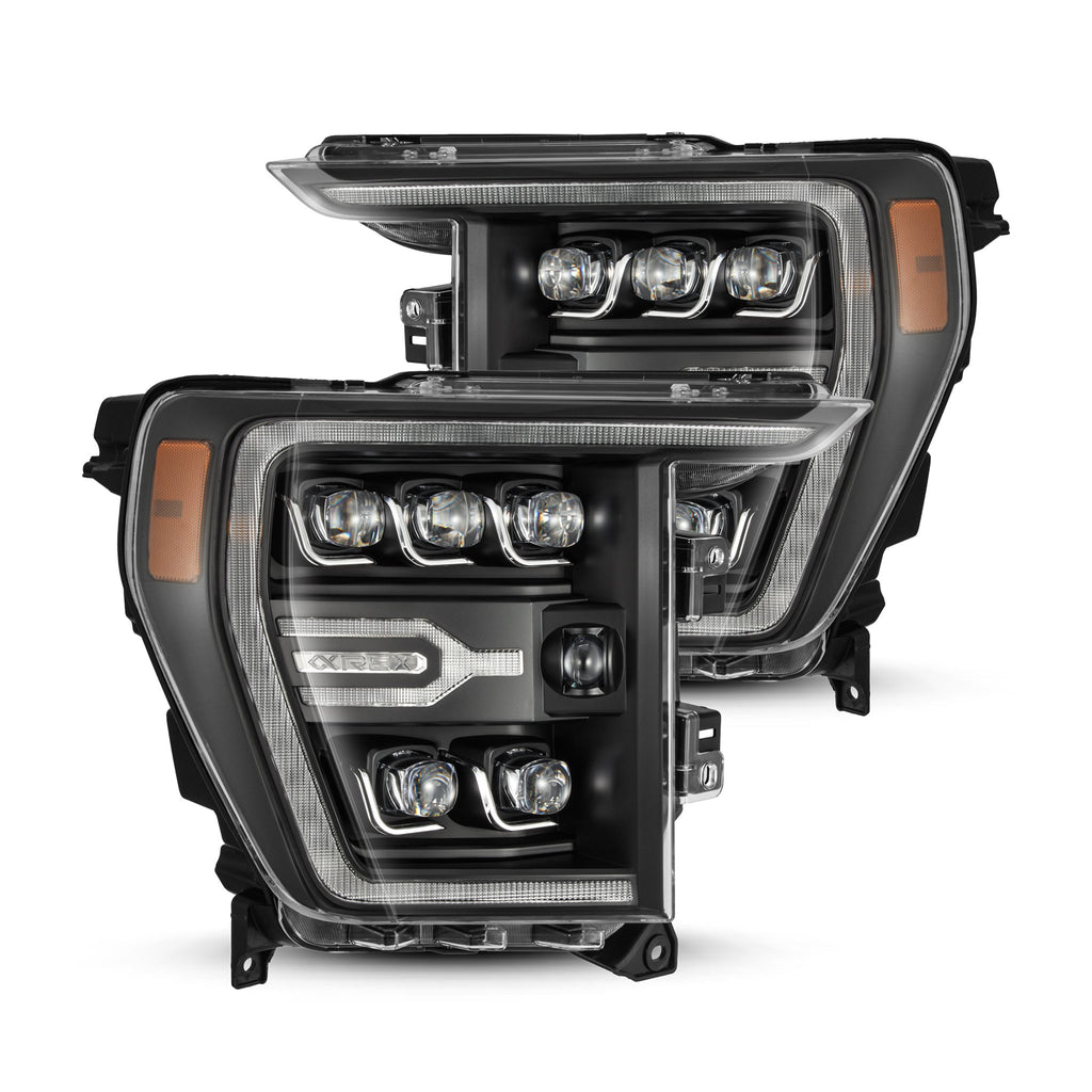 AlphaRex 21-23 Ford F150 / 21-23 Ford F150 Raptor NOVA-Series LED Projector Headlights Black - 880137 AlphaRex