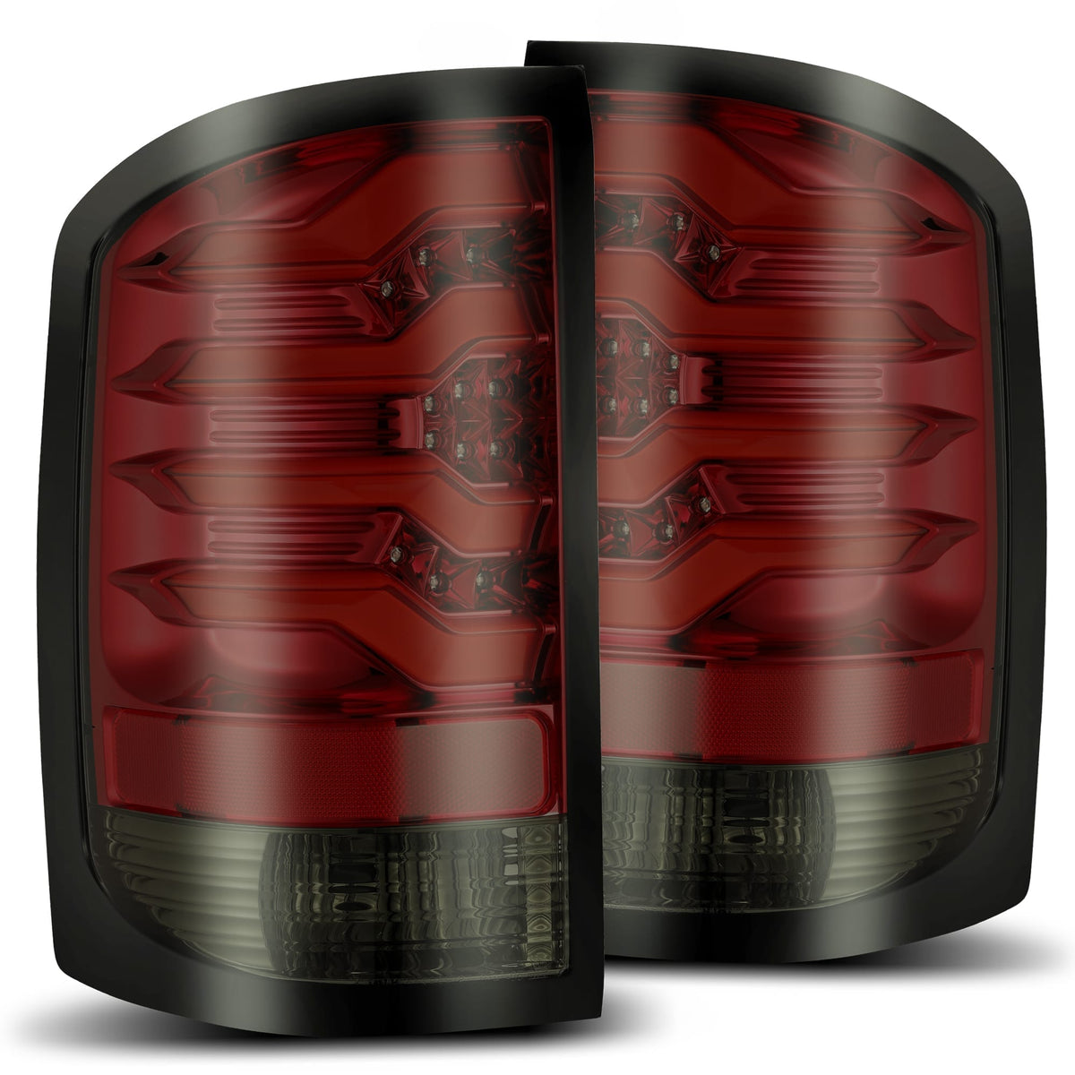AlphaRex 14-18 GMC Sierra 1500/2500HD/3500HD PRO-Series LED Tail Lights Red Smoke - 630020