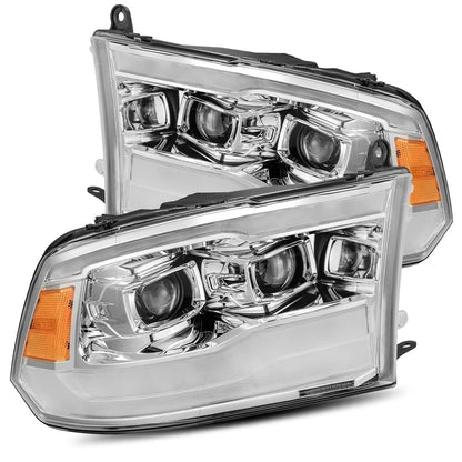 Alpharex 09-18 Ram Truck MK II PRO-Series Halogen Projector Headlights Chrome - 880598 AlphaRex