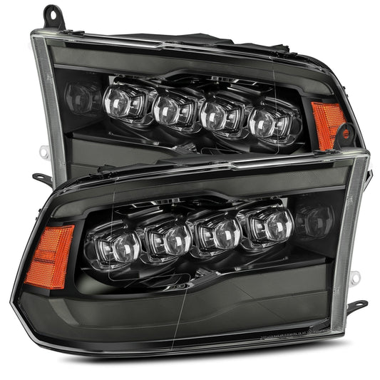 Alpharex 09-18 Ram Truck NOVA-Series LED Projector Headlights Alpha-Black - 880541 AlphaRex