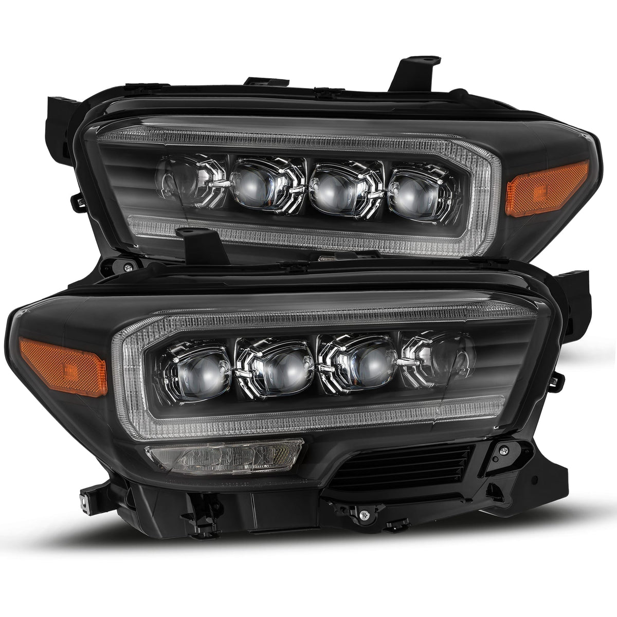 Alpharex 16-23 Toyota Tacoma NOVA-Series LED Projector Headlights Black - 880707