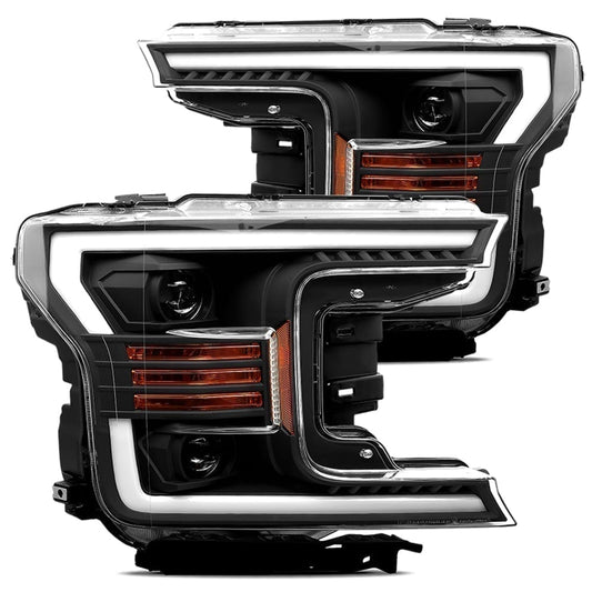 AlphaRex 18-20 Ford F150 LUXX-Series LED Projector Headlights Black - 880176 AlphaRex