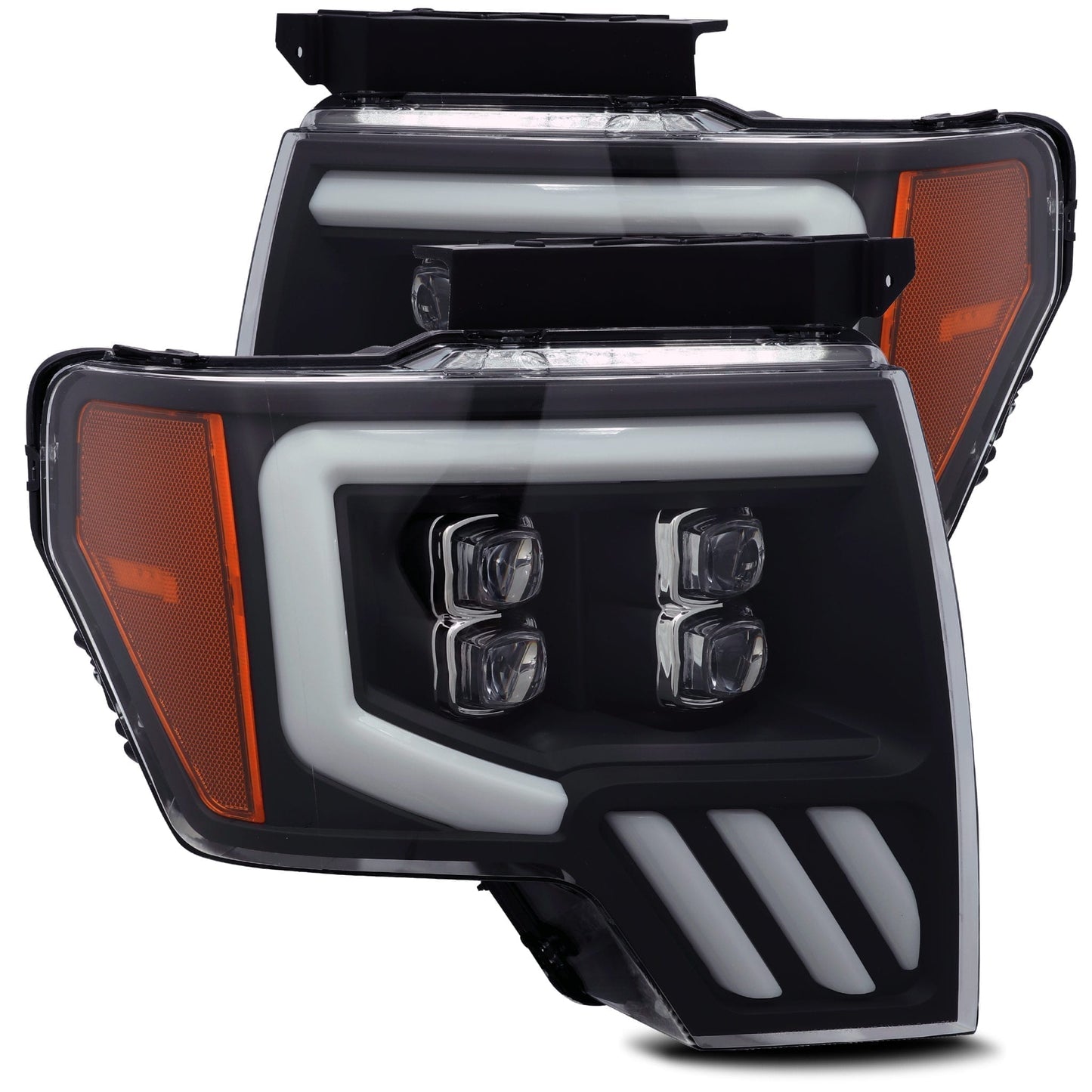 AlphaRex 09-14 Ford F150 NOVA-Series LED Projector Headlights Black - 880192 AlphaRex