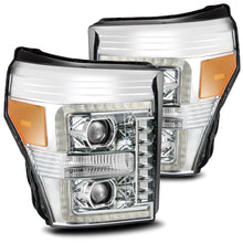 Load image into Gallery viewer, AlphaRex 11-16 Ford Super Duty PRO-Series Halogen Projector Headlights Chrome - 880141