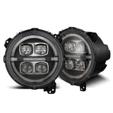 AlphaRex 18-23 Jeep Wrangler JL/Gladiator JT NOVA-Series LED Projector Headlights Black - 880868