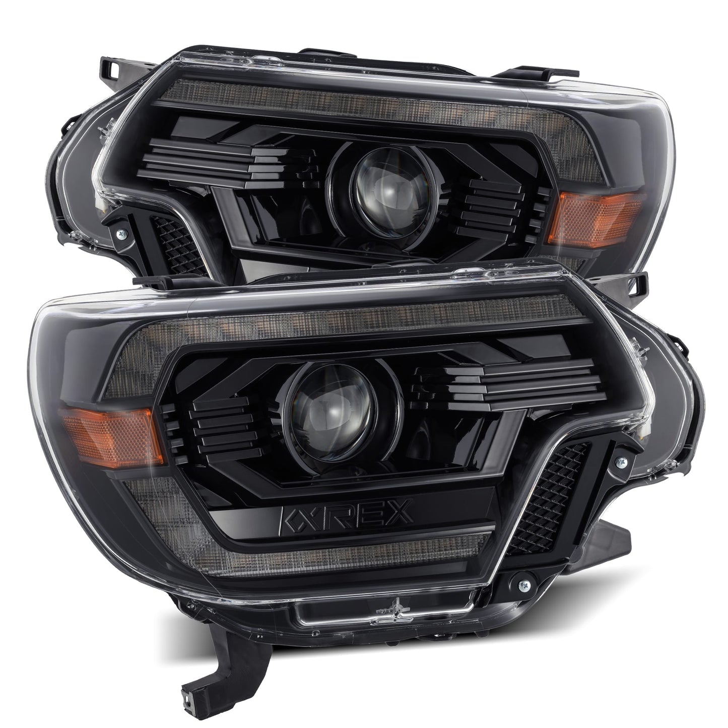 AlphaRex 12-15 Toyota Tacoma PRO-Series Halogen Projector Headlights Alpha-Black - 880748 AlphaRex