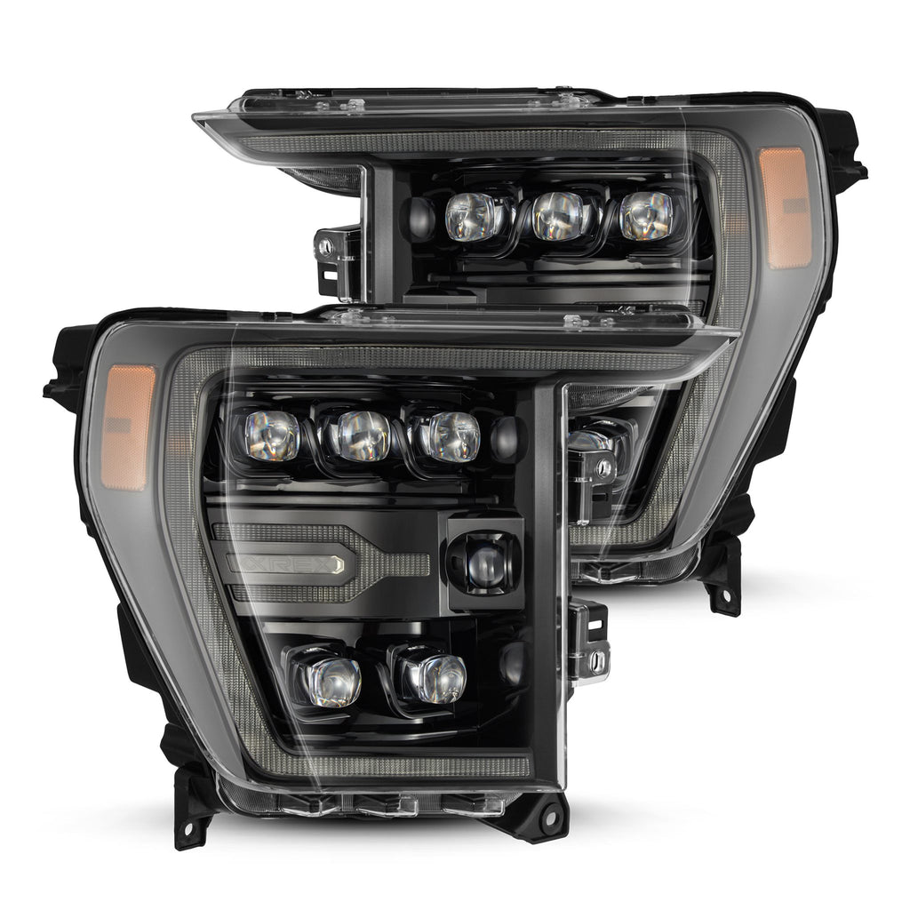 AlphaRex 21-23 Ford F150 / 21-23 Ford F150 Raptor NOVA-Series LED Projector Headlights Alpha-Black - 880138