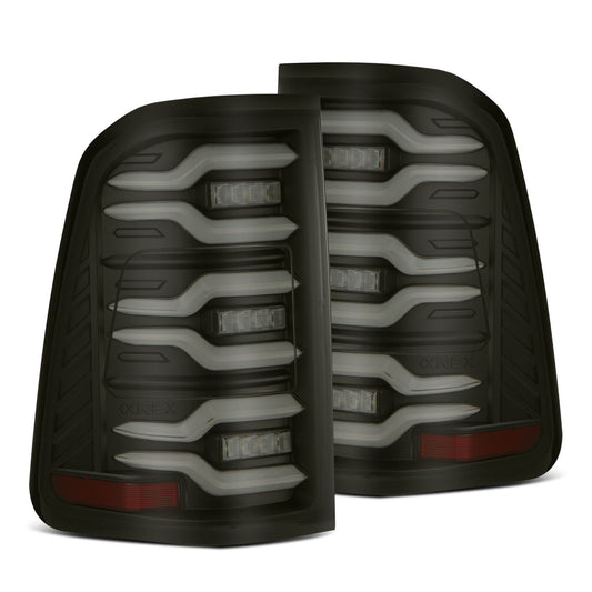 AlphaRex 640040 19-22 Ram 1500 LUXX-Series LED Tail Lights Black - 640040 AlphaRex