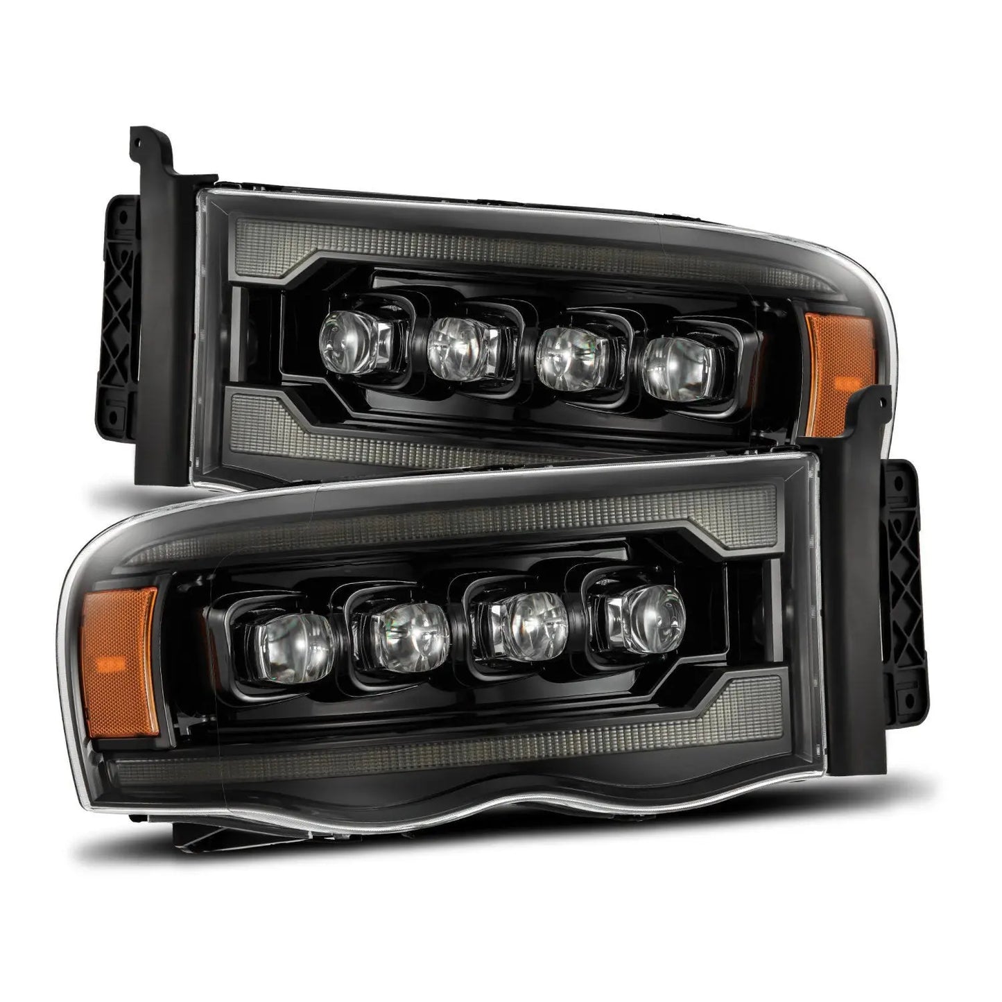 AlphaRex 880566 02-05 Dodge Ram NOVA-Series LED Projector Headlights Alpha-Black - 880566