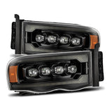 AlphaRex 02-05 Dodge Ram NOVA-Series LED Projector Headlights Alpha-Black - 880566