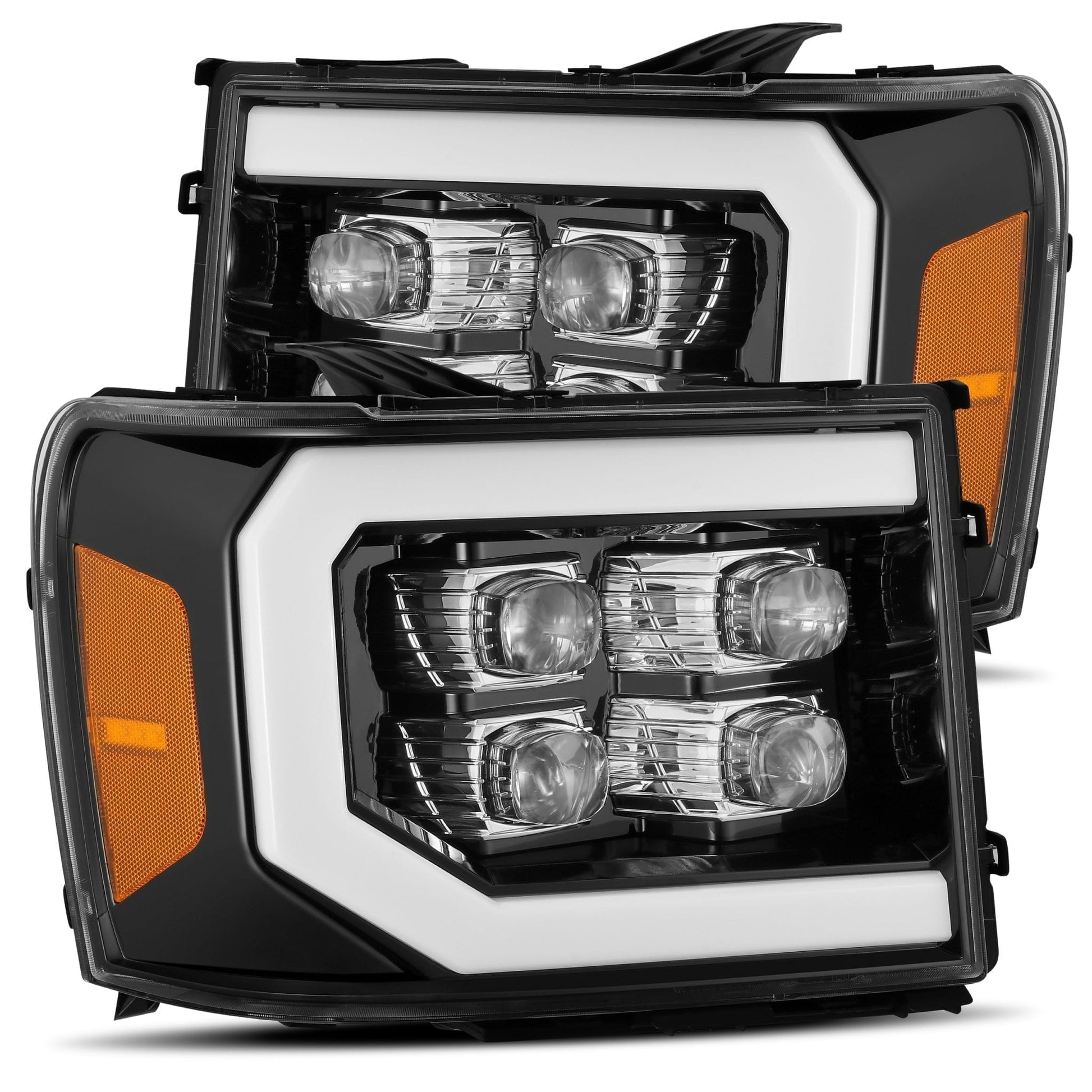 AlphaRex 07-13 GMC Sierra NOVA-Series LED Projector Headlights Jet Black - 880608 AlphaRex