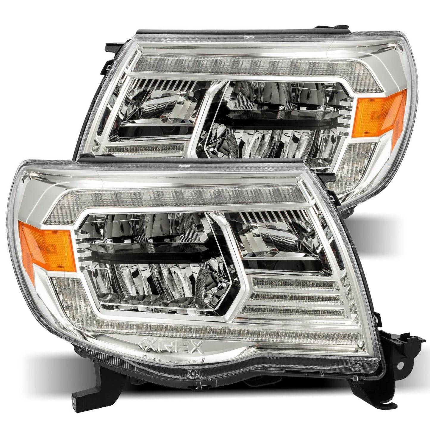 AlphaRex 880734 05-11 Toyota Tacoma LUXX-Series LED Crystal Headlights Chrome - 880734