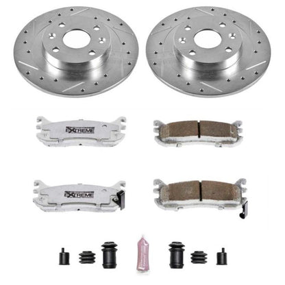 Power Stop 97-03 Ford Escort Rear Z26 Street Warrior Brake Kit PowerStop
