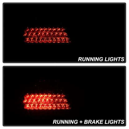 Xtune Mercedes Benz W210 E-Class 96-02 LED Tail Lights Red Clear ALT-CL-MBW210-LED-RC SPYDER