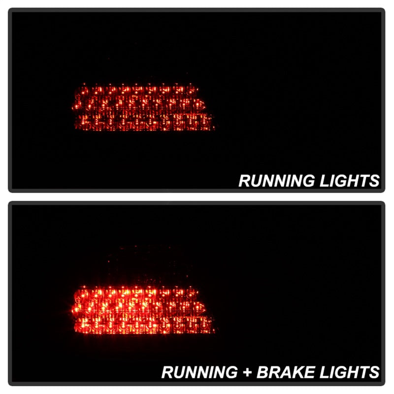 Xtune Mercedes Benz W210 E-Class 96-02 LED Tail Lights Red Clear ALT-CL-MBW210-LED-RC SPYDER