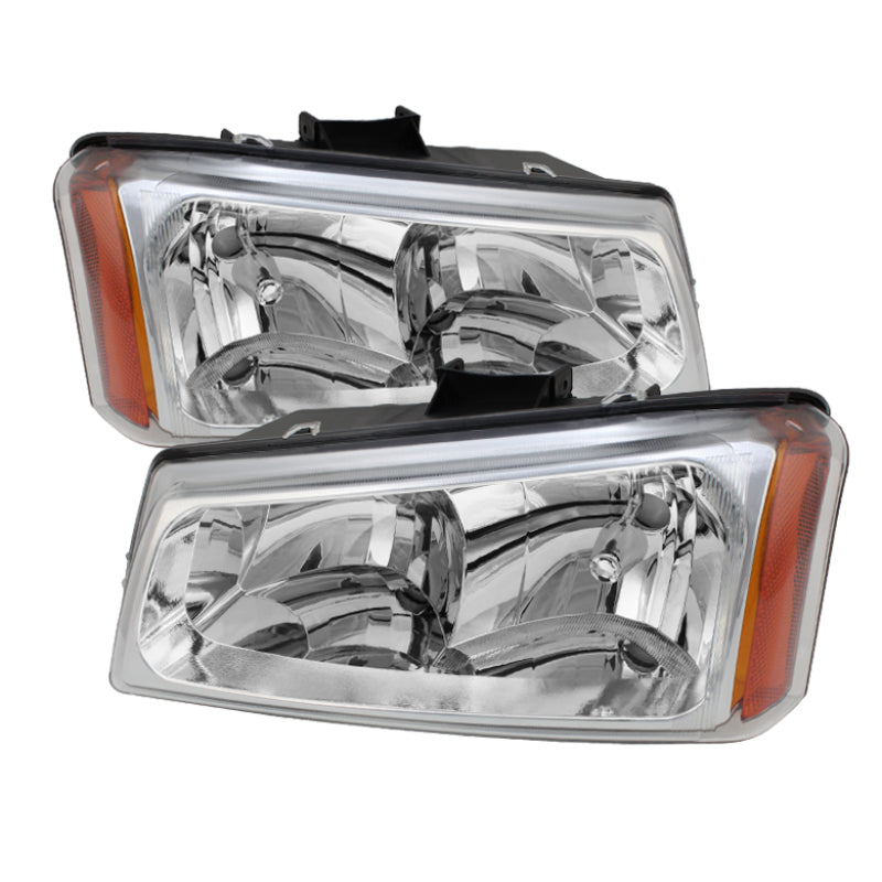 Xtune Chevy Silverado 1500/2500/3500 03-06 Crystal Headlights Chrome HD-JH-CSIL03-C-AM SPYDER