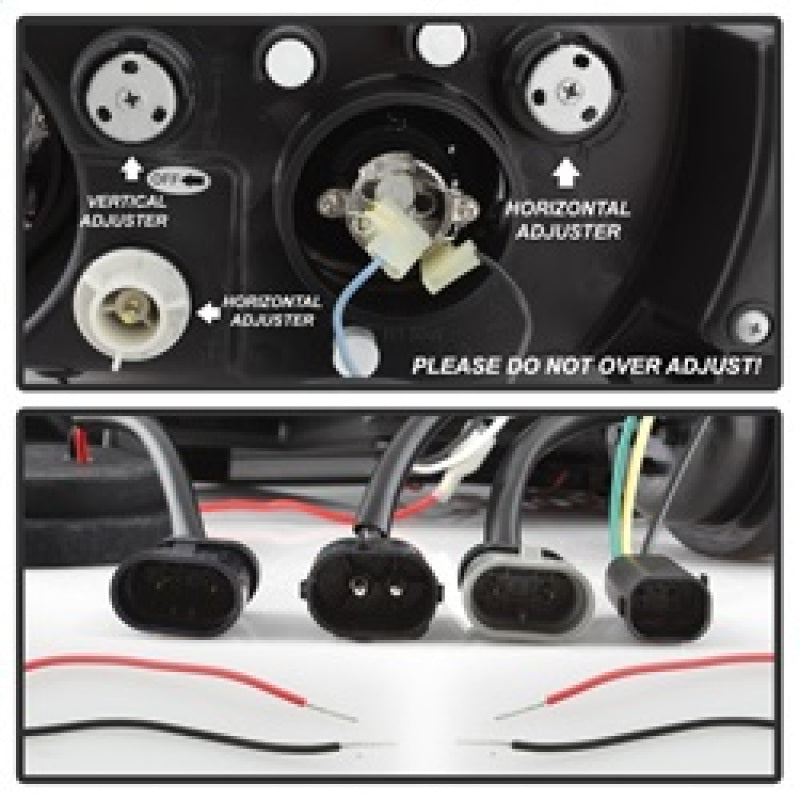 Spyder BMW Z3 96-02 Projector Headlights LED Halo Black High H1 Low H1 PRO-YD-BMWZ396-HL-BK SPYDER