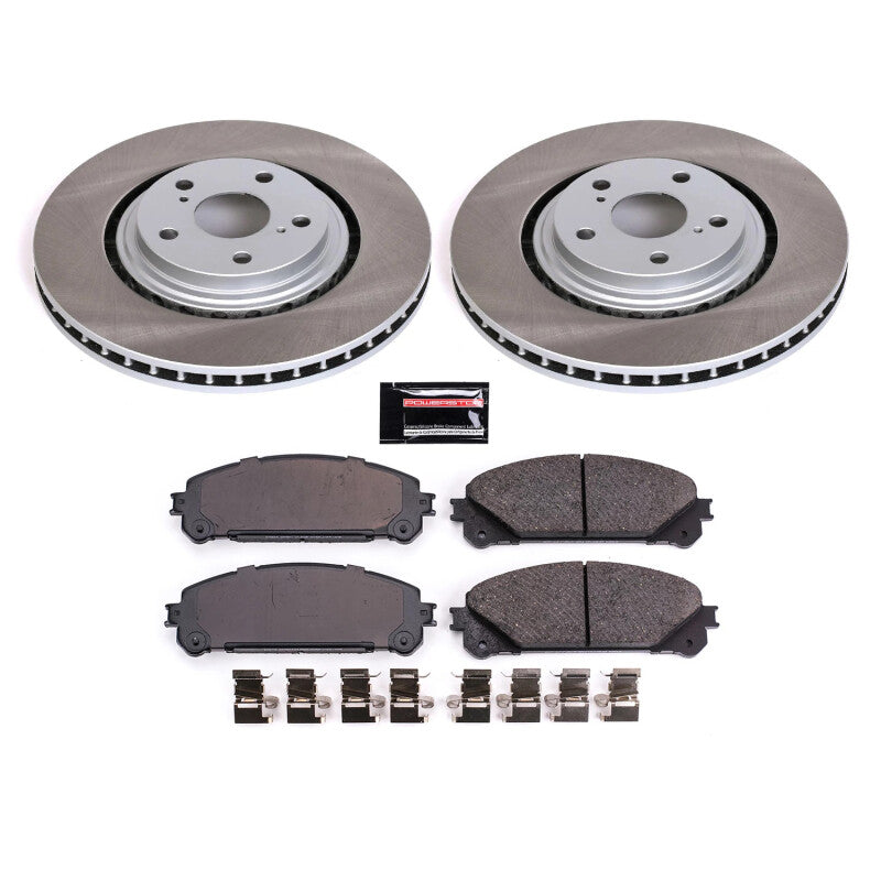 Power Stop 11-20 Toyota Sienna Front Semi-Coated Rotor Kit PowerStop