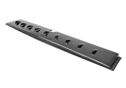 Seibon Carbon fiber roof fin spoiler for 2008-2015 Mitsubishi Lancer EVO X (with Antenna base 5x6 cm, no sound package, no sunroof) - RFS0809MITEVOX-SA