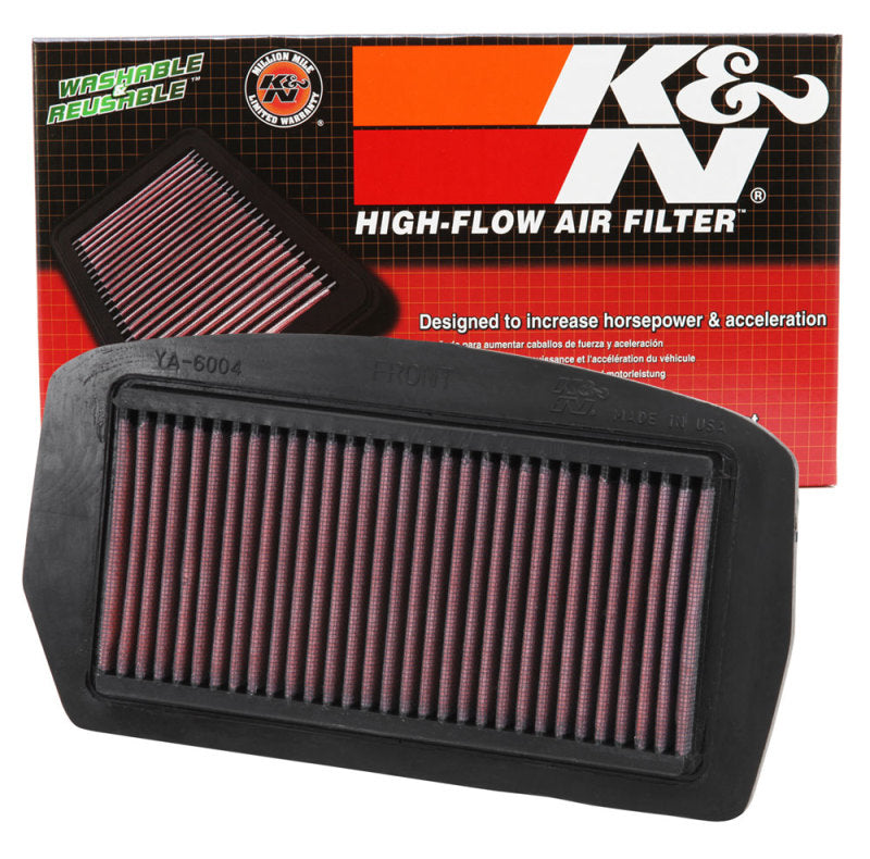 K&N 04-09 Yamaha FZ6 600 / 04-07 FZ6 Fazer 600 / 07-08 FZ6 Fazer S2 600 Replacement Air Filter