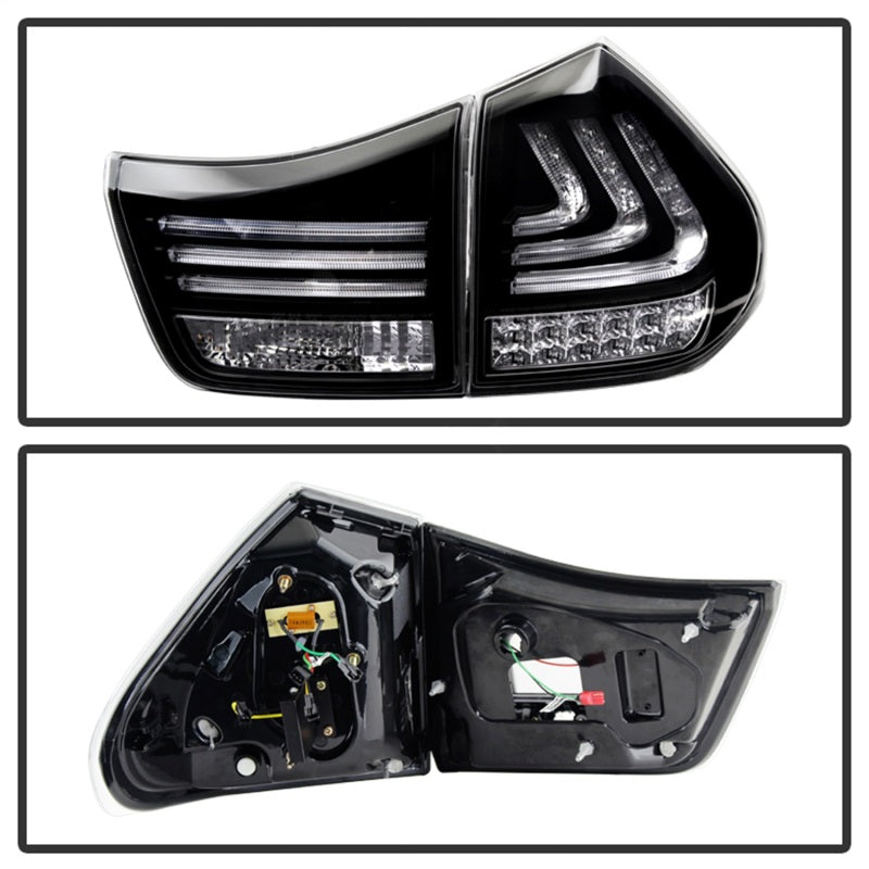 Spyder Lexus RX330/RX350 04-09 LED Tail Lights Black ALT-YD-LRX04-LED-BK SPYDER