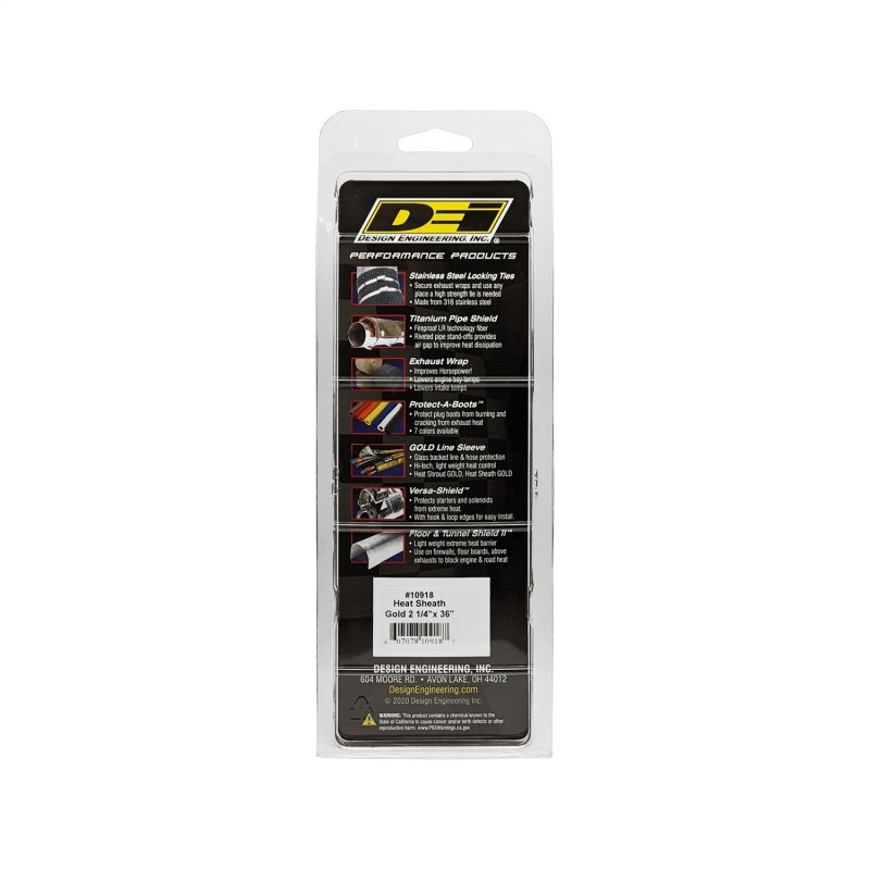 DEI Heat Shroud GOLD 2-1/4in x 36in DEI