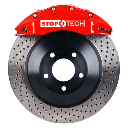 StopTech 06-16 Chrysler 300 Front BBK w/ Red Calipers Slotted Rotors Stoptech