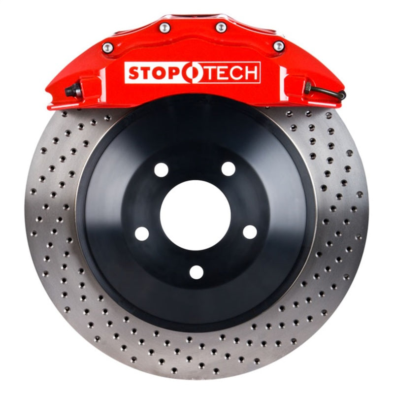 StopTech 08-13 Toyota Land Cruiser Front BBK w/ Red ST-65 Calipers Drilled 380x35mm Rotor Stoptech