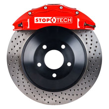 Load image into Gallery viewer, StopTech 08-13 Toyota Land Cruiser Front BBK w/ Red ST-65 Calipers Drilled 380x35mm Rotor