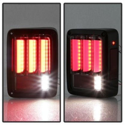 Spyder 07-16 Jeep Wrangler Verison 2 Light Bar LED Tail Lights - Smoke (ALT-YD-JWA07V2-LBLED-BSM) SPYDER