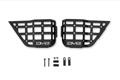 DV8 Offroad 11-18 Jeep Wrangler JK 4 Door Only Rear Door Pocket Molle Panels - Black