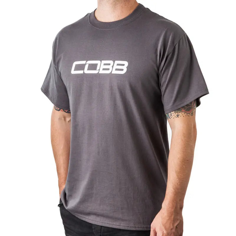 COBB Tuning Logo Mens T-Shirt (Gray/White Logo) - Small CO-GRAYCOBB-SM COBB
