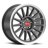 Raceline 315G Grip 18x8.5in / 5x120 BP / 45mm Offset / 74.1mm Bore - Gunmetal & Machined Wheel