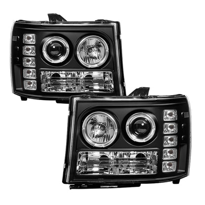 Spyder GMC Sierra 1500/GMC Sierra Denali 08-13 Projector LED Halo- LED Blk PRO-YD-GS07-HL-BK SPYDER