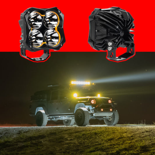 XKGlow 2pc 5in Spot Beam Offroad Cube Light - Part XK067005-KIT
