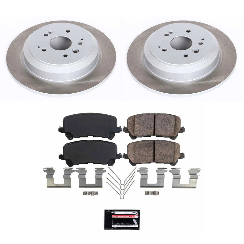 Power Stop 14-16 Acura MDX Rear Semi-Coated Rotor Kit PowerStop