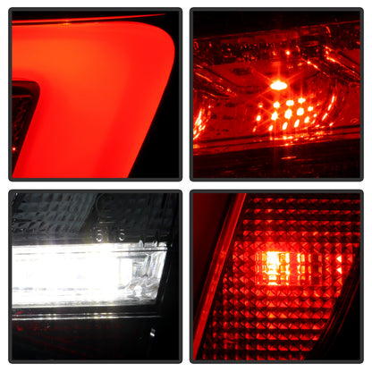Spyder 13-16 Audi A4 4DR LED Tail Lights LED Clear Reverse Lights - Black ALT-YD-AA413-SEQ-BK SPYDER
