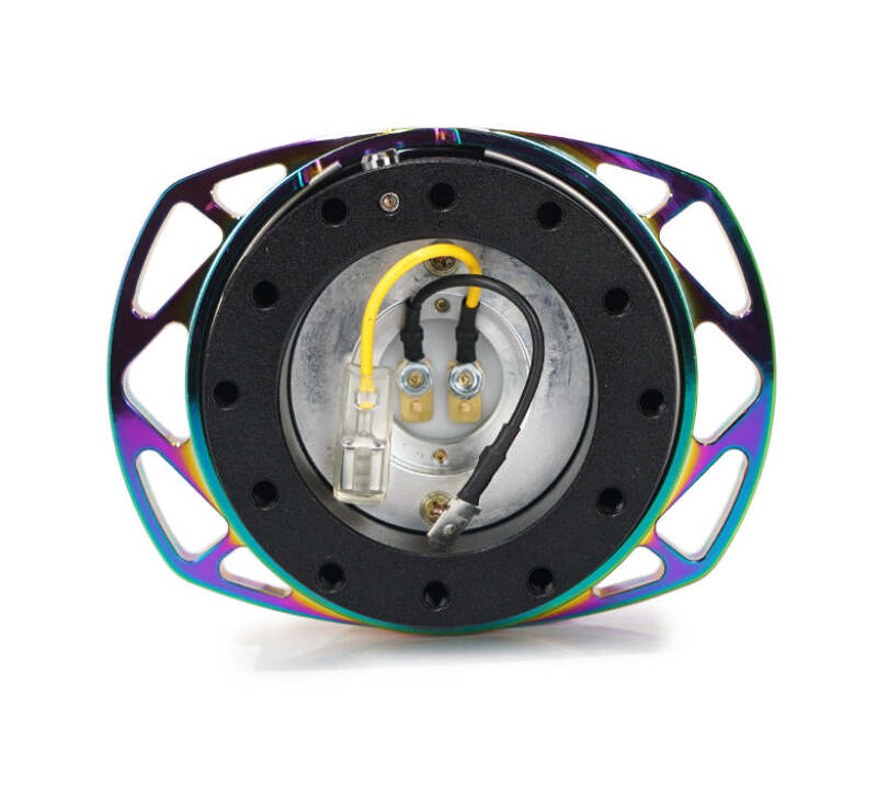 NRG Quick Release Kit Gen 257 - Black Body / Neochrome Cutout Ring - SRK-257BK-MC