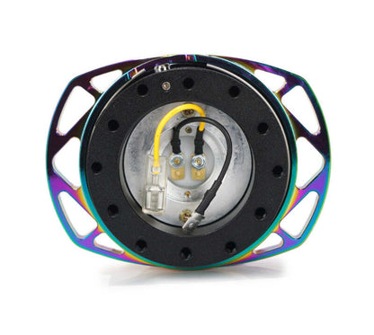 NRG Quick Release Kit Gen 257 - Black Body / Neochrome Cutout Ring - SRK-257BK-MC