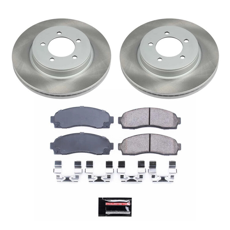 Power Stop 02-05 Mercury Mountaineer Front Semi-Coated Rotor Kit PowerStop