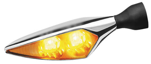 Kuryakyn Rhombus Amber Front Right/ Left Rear Chrome