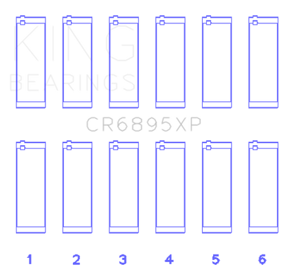 King Ford Ecoboost 3.5L V6 (Size 0.25) pMaxBlack Coated Connecting Rod Bearing Set King Engine Bearings