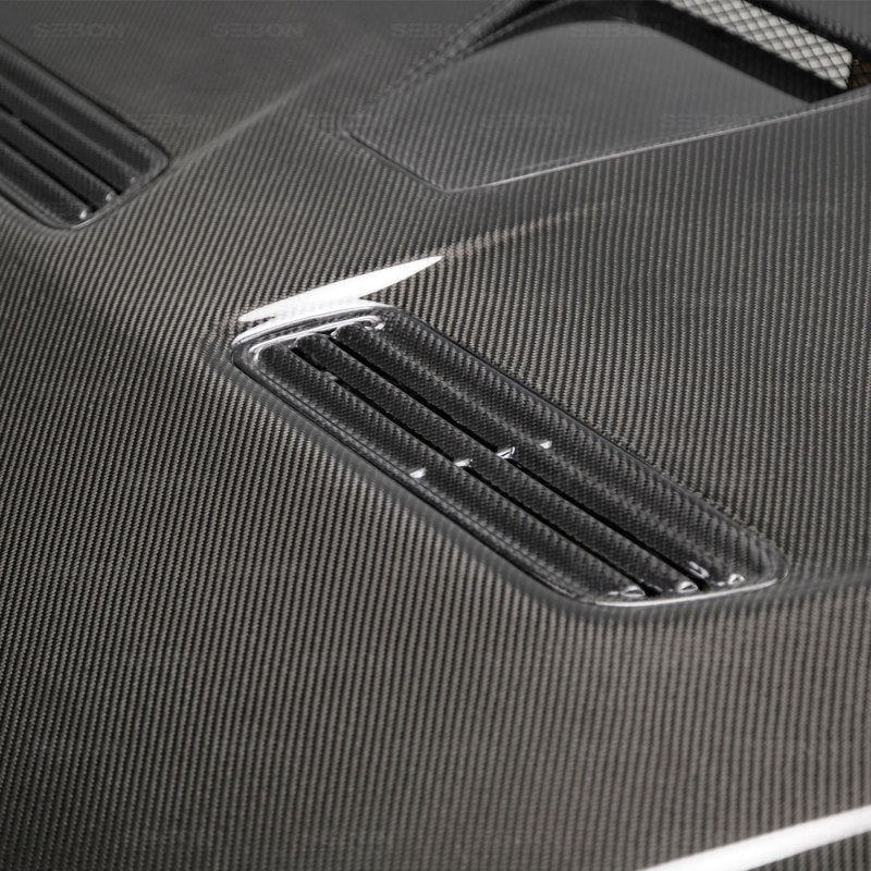 Seibon HD0809MITEVOX-OE Carbon Fiber OEM-Style Hood for 2008–2015 Mitsubishi Lancer EVO X