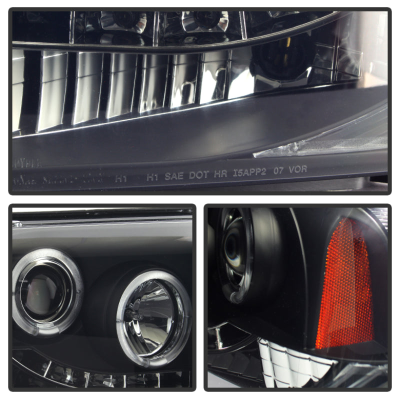 Spyder Ford F250/350 05-07 Projector Headlights LED Halo LED Blk Smke PRO-YD-FS05-HL-BSM SPYDER