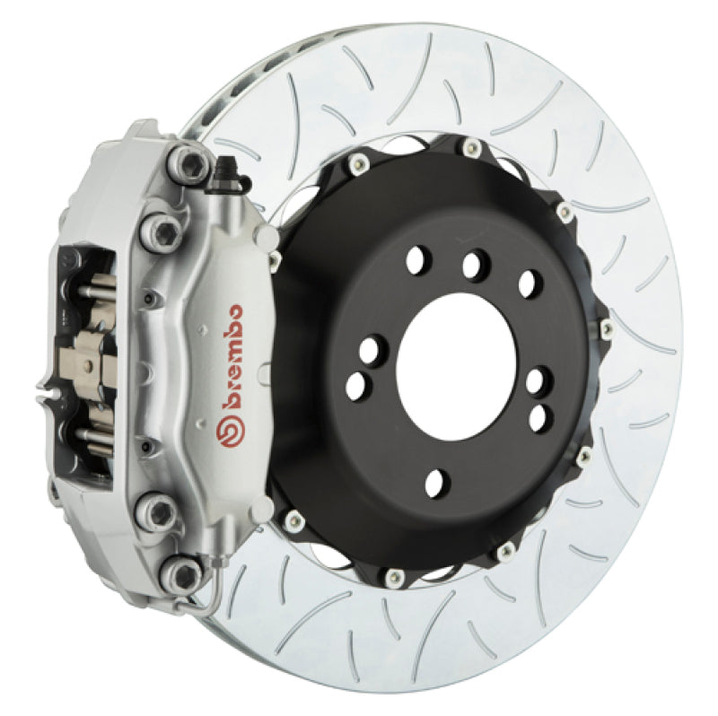 Brembo 06-12 325i (Excl. xDrive) Rr GT BBK 4 Pist Cast 2pc 345x28 2pc Rotor Slotted Type3-Silver Brembo