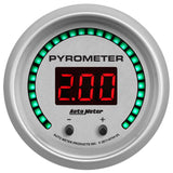 Autometer 52.4mm Silver Two Channel 0-2000 Degree Pyrometer (EGT) Ultra-Lite Elite Digital Gauge